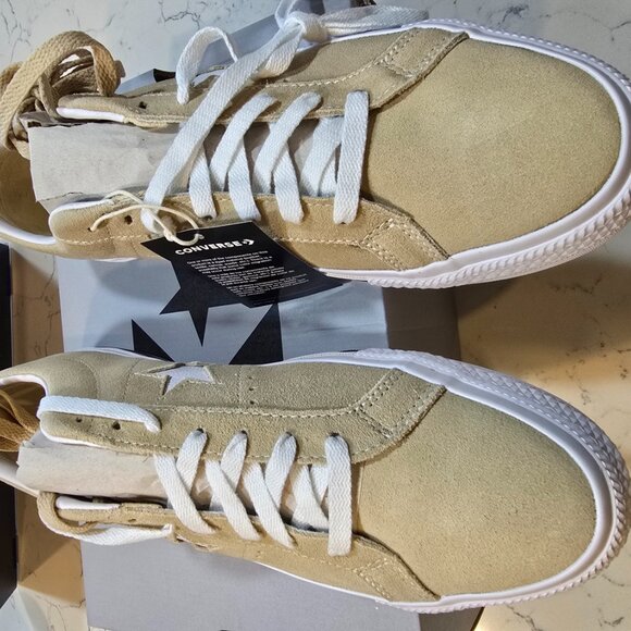 Converse One Star Pro Ox Low Top White Suede OAT MILK A04155C Men's Size 10 NEW - Picture 6 of 11